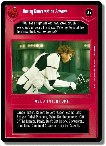 Star Wars: Premiere Limited (Base Set) card 106 Boring Conversation Anyway