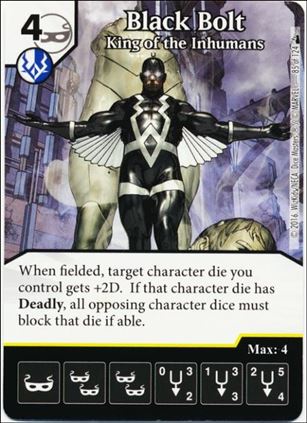 Marvel Dice Masters Deadpool card 85 Black Bolt: King of the Inhumans