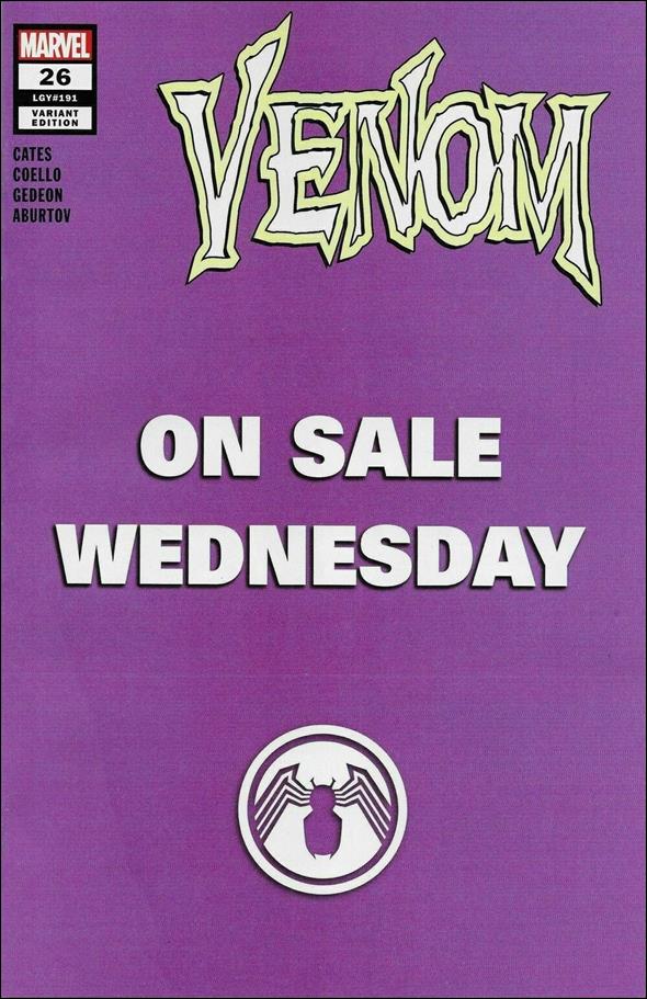 Venom (2018) issue 26-B On Sale Wednesday Cover