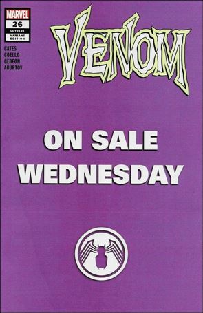 Venom (2018) issue 26-B On Sale Wednesday Cover