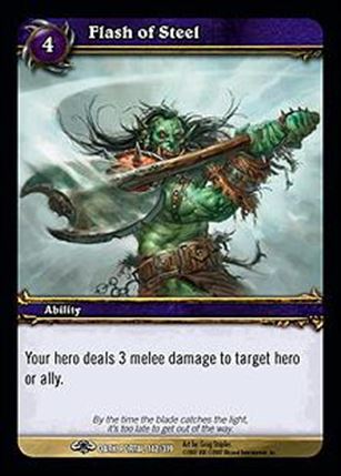 World of Warcraft: Through the Dark Portal (Base Set) card 142 Flash of Steel