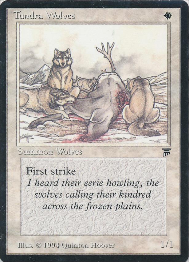 Magic the Gathering: Legends (Base Set) card 40 Tundra Wolves