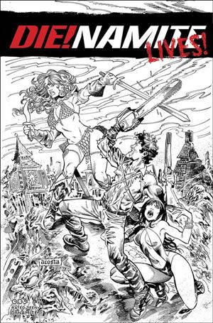 Die!namite Lives! issue 3-L Dave Acosta 1:20 Line Art Cover