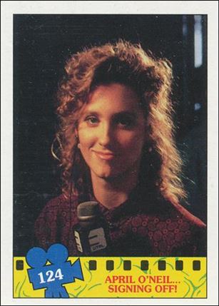 Teenage Mutant Ninja Turtles Movie (Base Set) card 124 April O'Neil ... Signing Off!