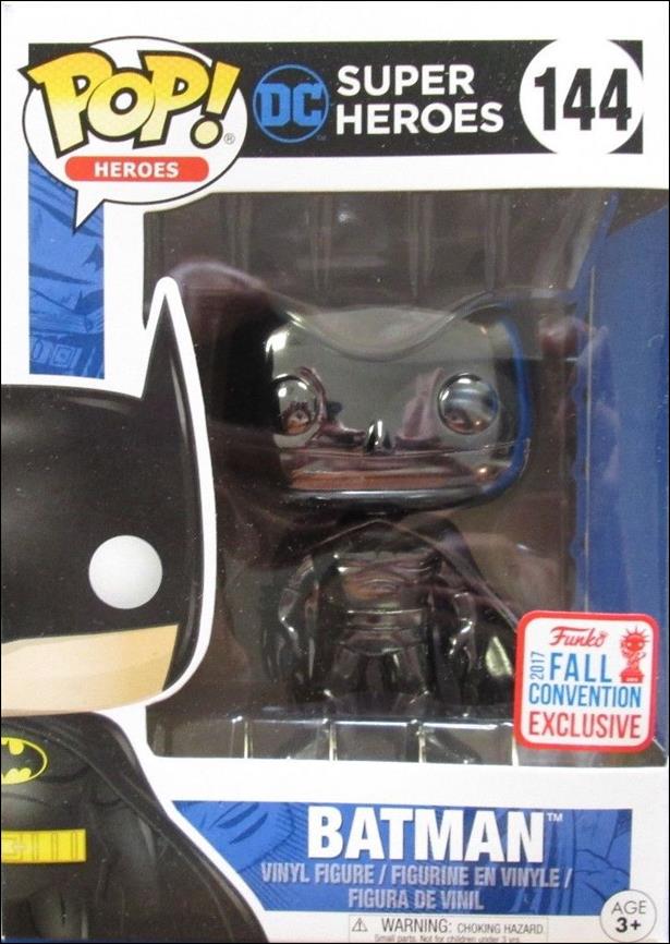 POP! Heroes figure 144-E Batman (Black Chrome) 2017 Fall Convention