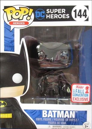 POP! Heroes figure 144-E Batman (Black Chrome) 2017 Fall Convention