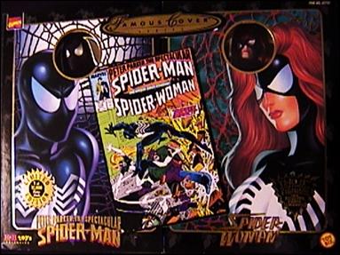 Famous Covers (2-Packs) figure 3 Spider-Man (Black Costume) & Spider-Woman 1/12000