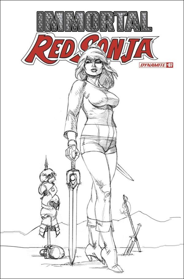 Immortal Red Sonja issue 7-G Joseph Michael Linsner 1:15 B&W Cover
