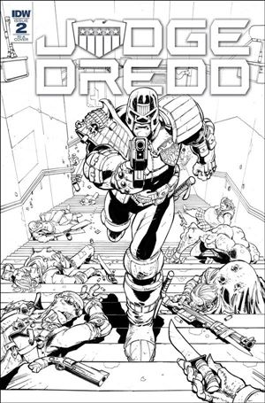 Judge Dredd: Under Siege issue 2-C Max Dunbar 1:10 Black and White Cover