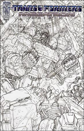 Transformers: Megatron Origin issue 1-C Alex Milne 1:10 Sketch Cover