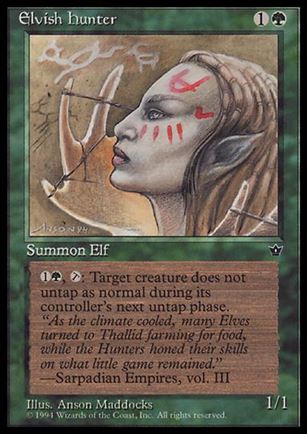 Magic the Gathering: Fallen Empires (Base Set) card 67-B Elvish Hunter