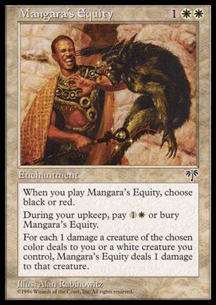 Magic the Gathering: Mirage (Base Set) card 26 Mangara's Equity