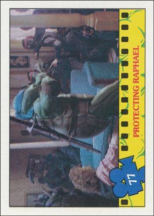 Teenage Mutant Ninja Turtles Movie (Base Set) card 77 Protecting Raphael