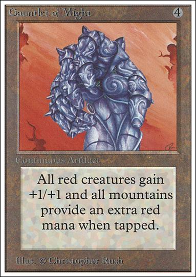Magic the Gathering: Unlimited (Base Set) card 245 Gauntlet of Might