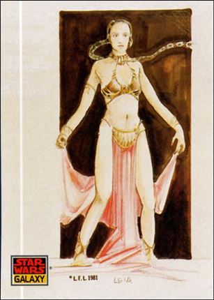 Star Wars Galaxy: Series 1 (Base Set) card 41 Leia as a Pin-Up