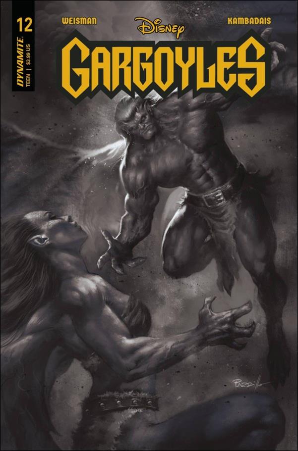 Gargoyles (2022) issue 12-S Lucio Parrillo 1:10 Black and White FOC Cover