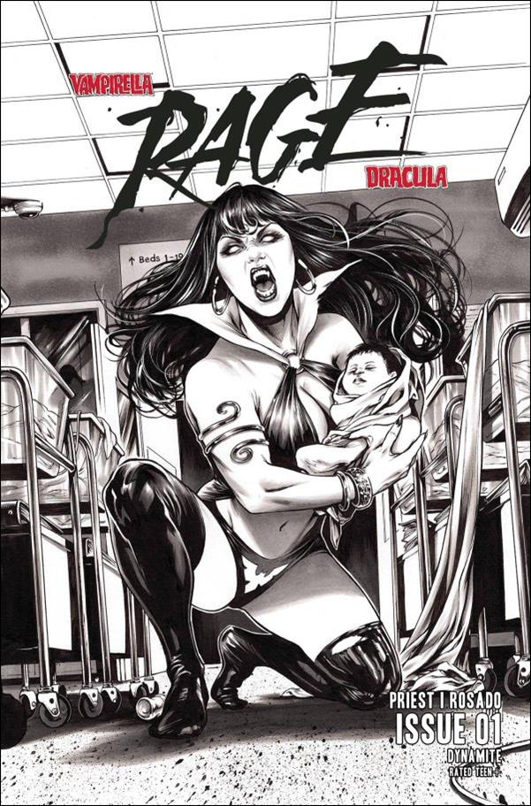 Vampirella / Dracula: Rage issue 1-I Mike Krome 1:10 B&W Cover