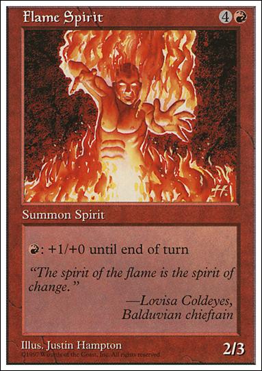 Magic the Gathering: 5th Edition (Base Set) card 230 Flame Spirit