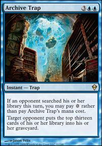 Magic The Gathering: Zendikar (Base Set) card 41 Archive Trap