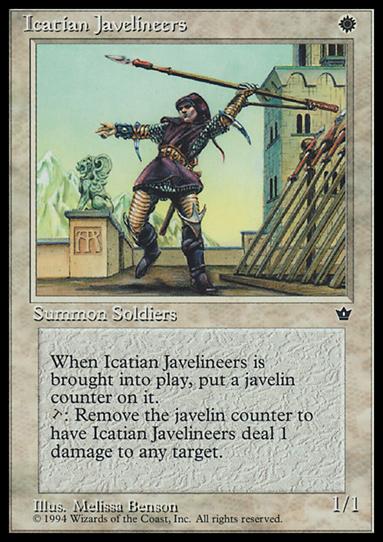 Magic the Gathering: Fallen Empires (Base Set) card 8 Icatian Javelineers