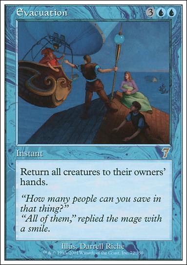 Magic the Gathering: 7th Edition (Base Set) card 72 Evacuation