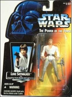 Star Wars: The Power of the Force 2 3 3/4" Basic Action Figures figure 6-B Luke Skywalker (Short Saber/Long Tray)