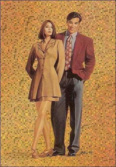 Lois and Clark: The New Adventures of Superman (Holochip Etched Foil Subset) card BJ2 Hot Couple of Reporters