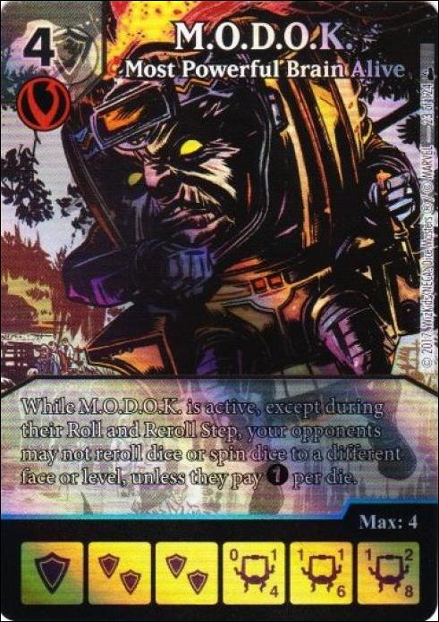 Marvel Dice Masters Deadpool card 23-B M.O.D.O.K.: Most Powerful Brain Alive (WKO promo)