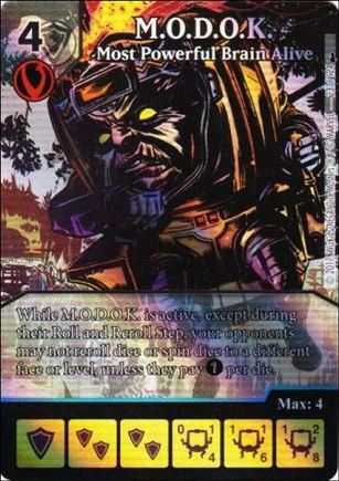 Marvel Dice Masters Deadpool card 23-B M.O.D.O.K.: Most Powerful Brain Alive (WKO promo)