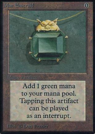 Magic the Gathering: Limited Edition Alpha (Base Set) card 262 Mox Emerald