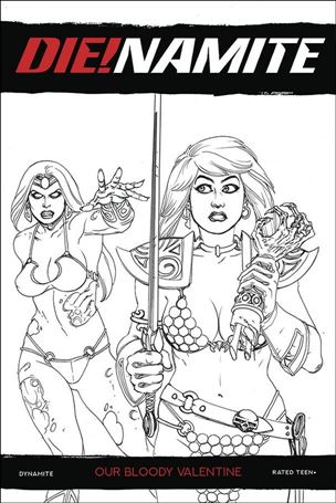 Die!namite: Our Bloody Valentine issue One Shot-I Joseph Michael Linsner 1:50 Black & White Cover