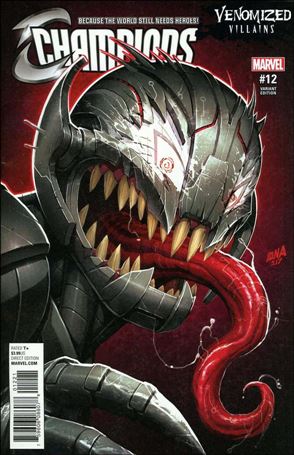 Champions (2016) issue 12-B David Nakayama Venomized Villains Cover