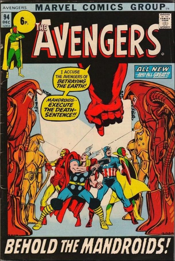 Avengers (1963) issue 94-B UK Price Cover