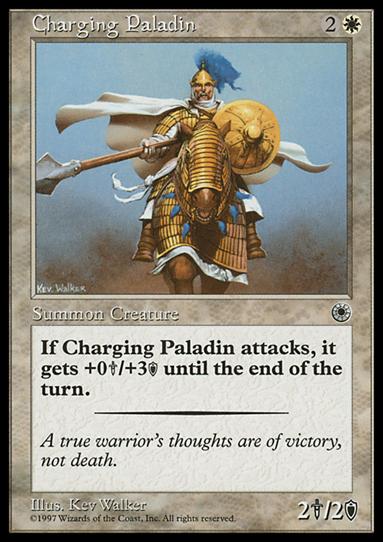 Magic the Gathering: Portal (Base Set) card 11 Charging Paladin