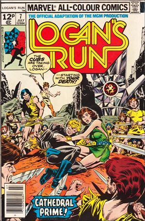 Logan's Run (1977) issue 7-C UK Price Cover