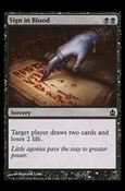 Magic the Gathering: Commander (Base Set) card 101 Sign in Blood
