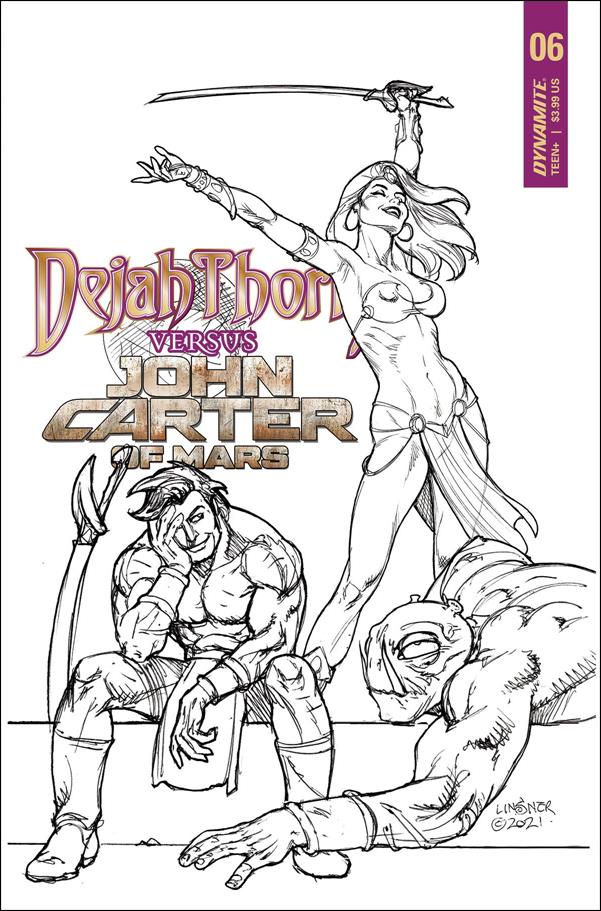 Dejah Thoris Versus John Carter issue 6-K Joseph Michael Linsner 1:25 Black & White Cover