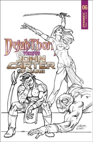 Dejah Thoris Versus John Carter issue 6-K Joseph Michael Linsner 1:25 Black & White Cover