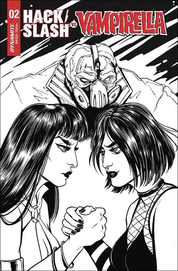 Hack/Slash vs Vampirella issue 2-C Carli Ihde 1:10 Black and White Cover 
