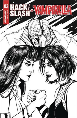Hack/Slash vs Vampirella issue 2-C Carli Ihde 1:10 Black and White Cover 