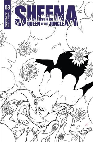 Sheena: Queen of the Jungle (2021) issue 3-M Rose Besch 1:20 Black & White Cover