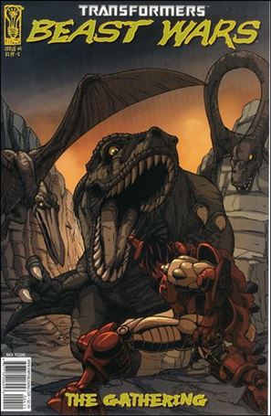 Transformers Beast Wars: The Gathering issue 4-C Nick Roche Dinosaur Cover 