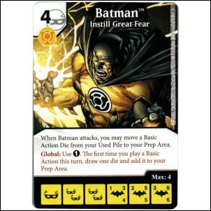 DC Comics Dice Masters War of Light card 6 Batman: Instill Great Fear