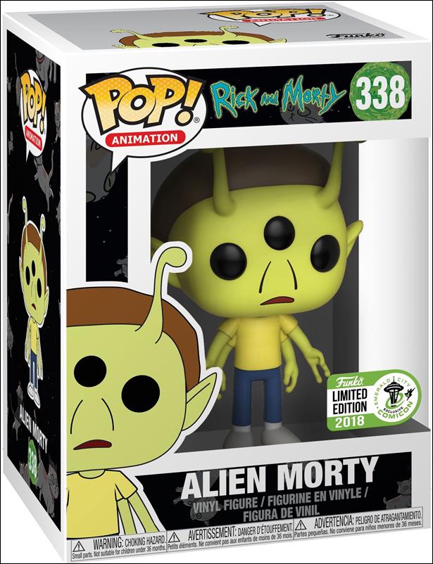 POP! Animation figure 338 Alien Morty Emerald City Comicon 2018