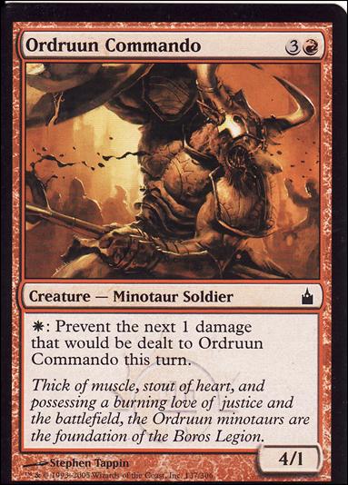 Magic the Gathering: Ravnica (Base Set)  card 137 Ordruun Commando