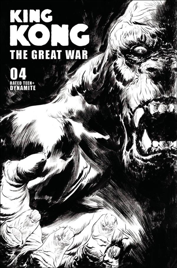 Kong: The Great War issue 4-D Jae Lee 1:10 B&W Cover