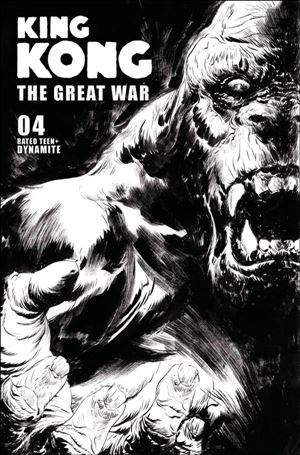 Kong: The Great War issue 4-D Jae Lee 1:10 B&W Cover