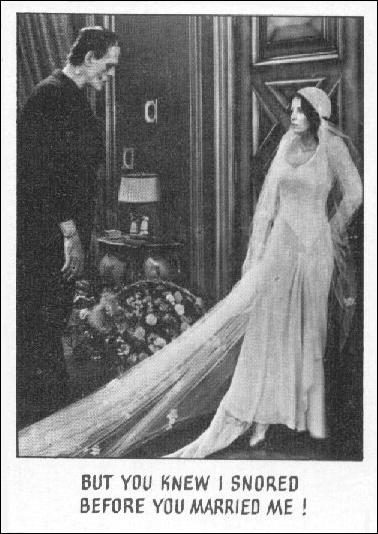 Creature Feature (Base Set) card 111 But you knew I snored before you married me!
