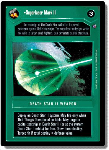 Star Wars: Death Star II Limited (Base Set) card 88 Superlaser Mark II