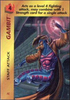 Marvel OverPower (Base Set) card nn104 Gambit: Staff Attack